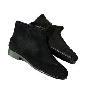 NEW Aerosoles Sueded Ankle Boots Double Trouble 2 Women Size 8.5 Black